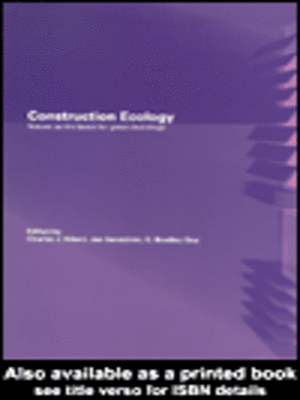 cover image of Construction Ecology